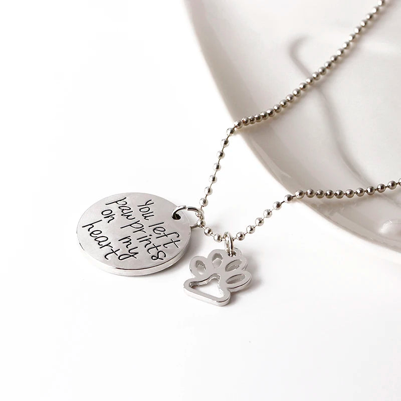 💖 Collier "Empreinte sur mon cœur" – Pour les amoureux des animaux