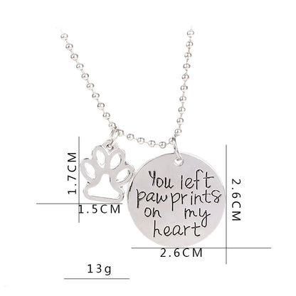 💖 Collier "Empreinte sur mon cœur" – Pour les amoureux des animaux